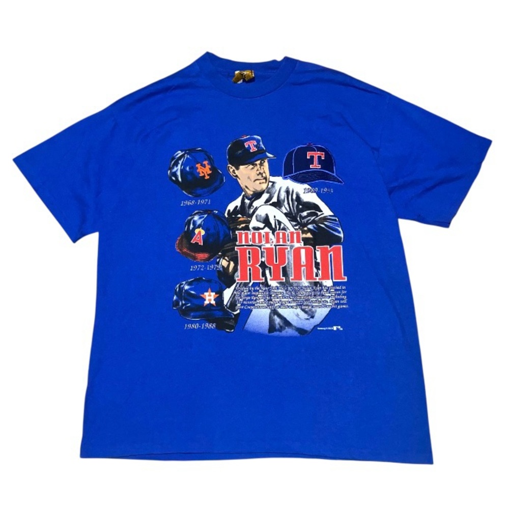 Nutmeg Mills Nolan Ryan MLB Vintage Single Stitch T-Shirt XL (H)